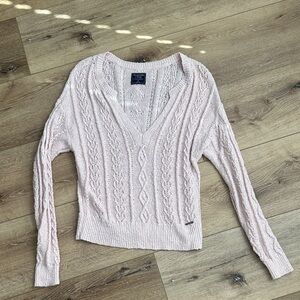 Abercrombie & Fitch Soft Pink V-Neck Sweater